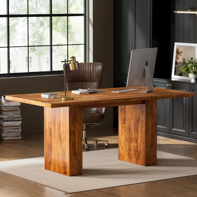 70.8" Rectangle Dining Table with Built-In Storage Drawer - Image 3